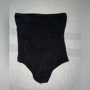 Strapless size large forever 21 black body suit